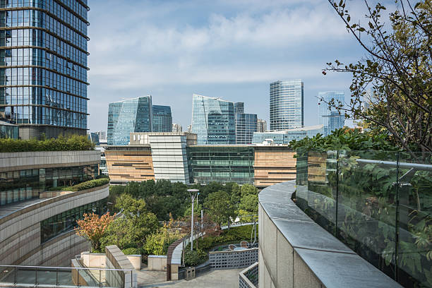 istock Captivating View of Modern Architecture Amidst Urban Natural Elements 2211893196