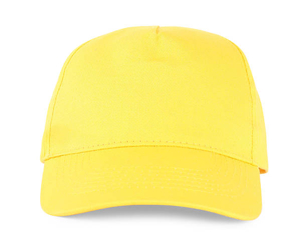 istock Stylish yellow baseball cap isolated on white. Mockup for design 2211895349