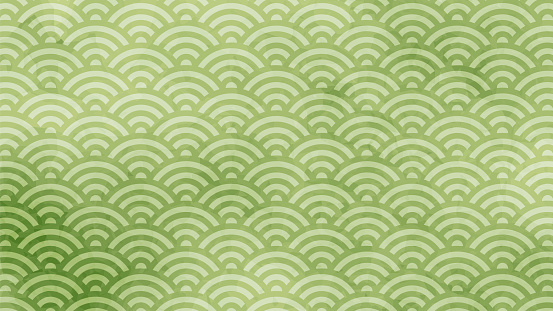 Japan Green Pattern Japanese Background Japanese Traditional Wave Pattern In Green Stock ...