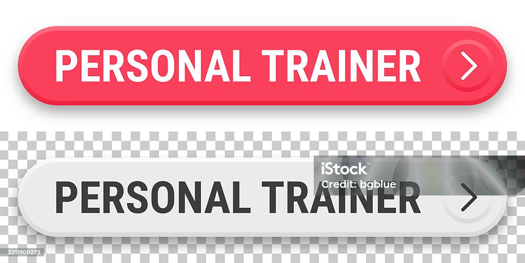 Personal Trainer Button Personal Trainer 3d Click Web Buttons On Blank Background Stock ...