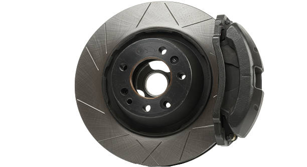 istock Isolated Detailed Car Brake Disc and Caliper Assembly 2211905372