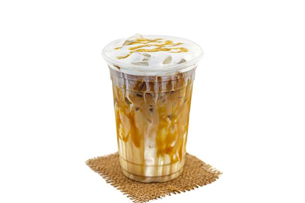 istock Pictures ice vanilla milk served on white background,isolate concept. 2211905892