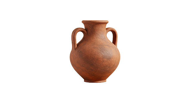 istock Isolated Terracotta Vase with Two Handles Traditional Style 2211906260