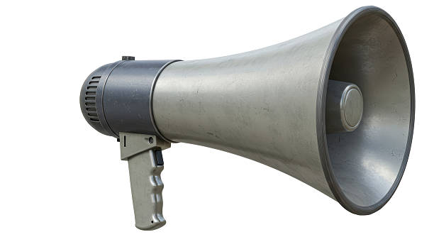 istock Isolated Silver Megaphone with Vintage Design 2211906289