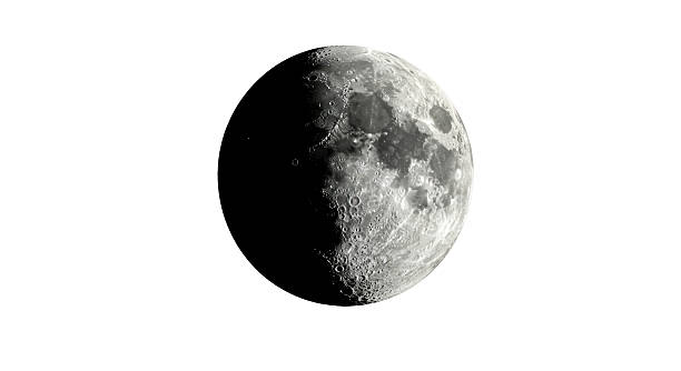 Isolated Detailed Waxing Gibbous Moon