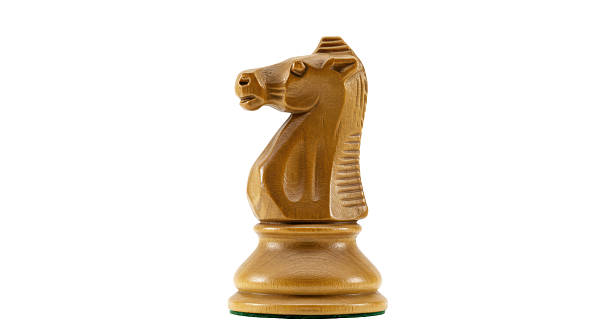istock Isolated Wooden Chess Knight Piece Strategy Game 2211909910
