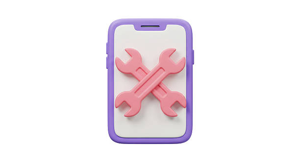 Isolated Smartphone Repair Service Icon