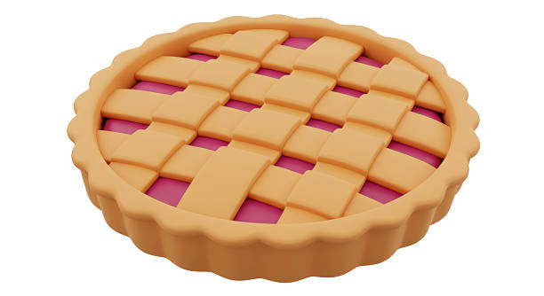 Isolated Pie with Lattice Crust Design
