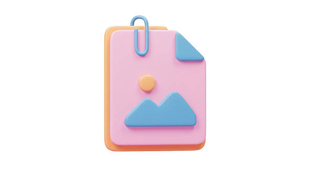 istock Isolated Paper Documents with Paper Clip Attachment 2211914059