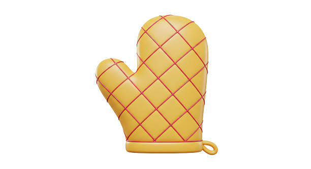 Isolated Yellow Oven Glove