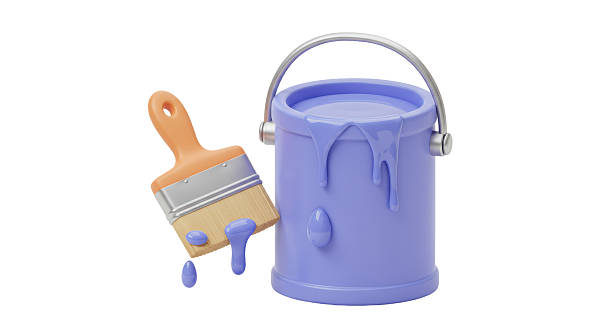 istock Isolated Paint Bucket with Brush and Dripping Paint for Creative Projects 2211914308