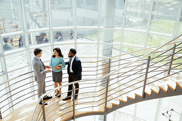 istock Multicultural corporate business people working in modern bright office with high windows 2211915139