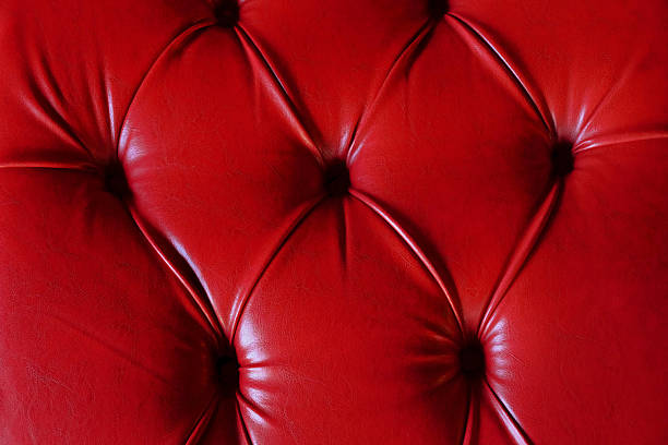 istock Red Leather Faux Upholstery Texture 2211915201