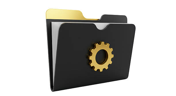 3D Check List with Computer Folders - Colored Background - 3D Rendering