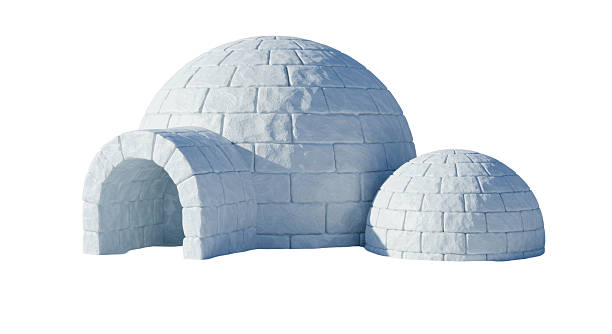 istock Isolated Igloo Structure Made of Snow Blocks 2211915579