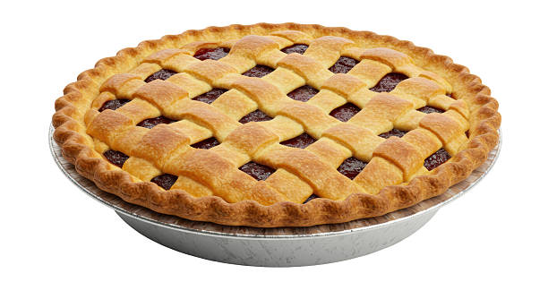 istock Isolated Freshly Baked Lattice Top Cherry Pie 2211928932