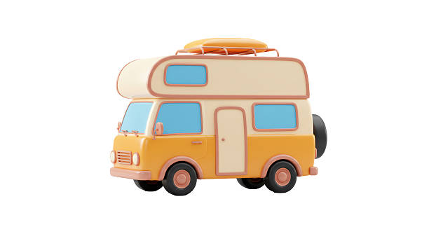 istock Isolated Camper Van Road Trip Vacation 2211929840