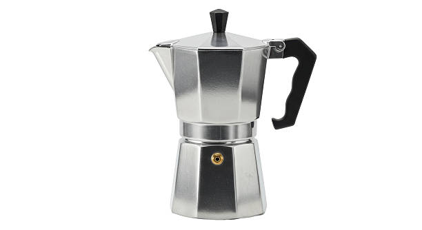istock Isolated Silver Moka Pot Coffee Maker 2211930001