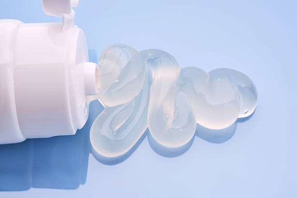 istock Gel toothpaste in a tube on a blue background. 2211930238