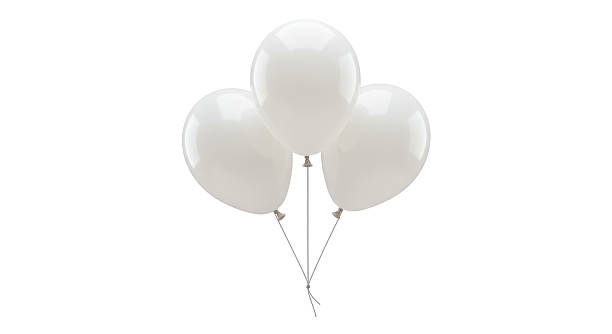 istock Isolated Three White Balloons Elegant Party Decoration 2211930280