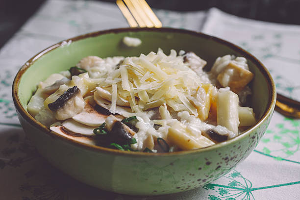 Mushroom and Asparagus Risotto