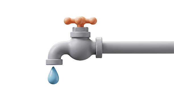 istock Isolated Faucet with Single Dripping Water Drop 2211932440