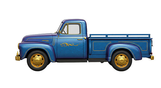 istock Isolated Vintage Car Truck side profile isolated 2211932453