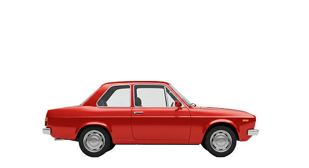 istock Isolated Classic Red Sedan Car Side View 2211933357
