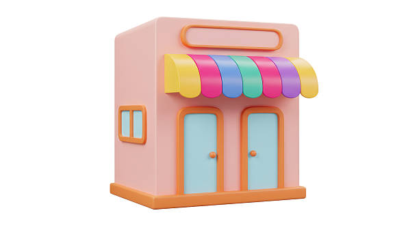 istock Isolated Candy Storefront Building Commercial Business 2211933672