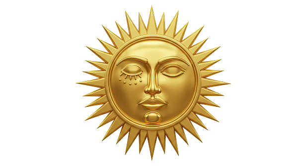 istock Isolated Sun Face with Eyelashes Closed Eyes Celestial Symbol 2211933909