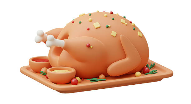 Isolated Thanksgiving Turkey Feast Celebration