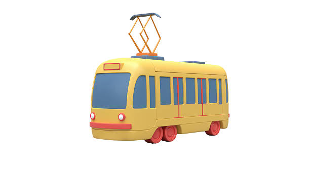 istock Isolated Retro Yellow Tram 2211938830