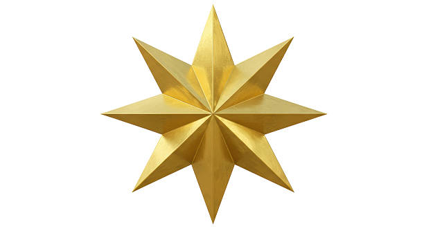 istock Isolated Golden Eight Point Star 2211939683