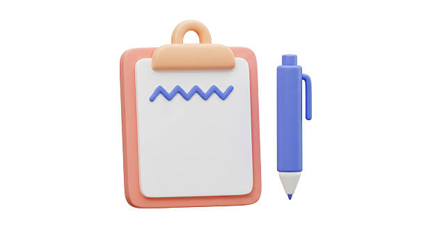 istock Isolated Clipboard with Blank Paper and Pen 2211940273