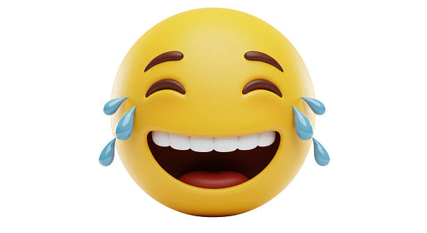 Isolated Laughing Crying Emoji with Tears