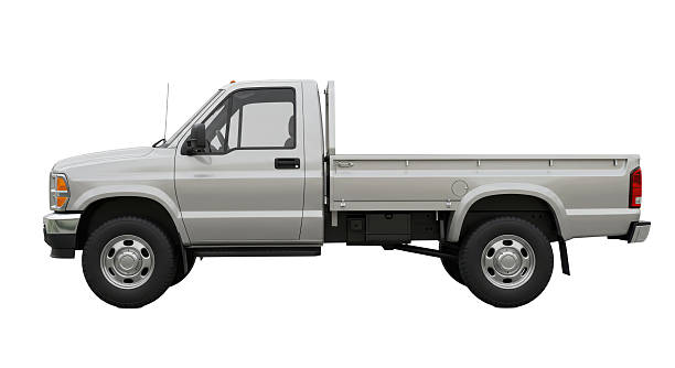 istock Isolated Silver Flatbed Truck with Extended Cab 2211941816