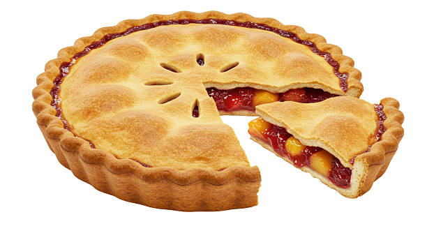 Isolated Peach Pie Dessert Pastry