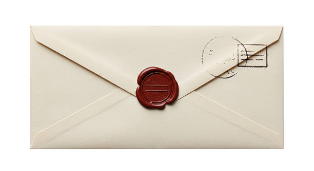 istock Isolated Wax Sealed Envelope with Vintage Postal Impression 2211944777