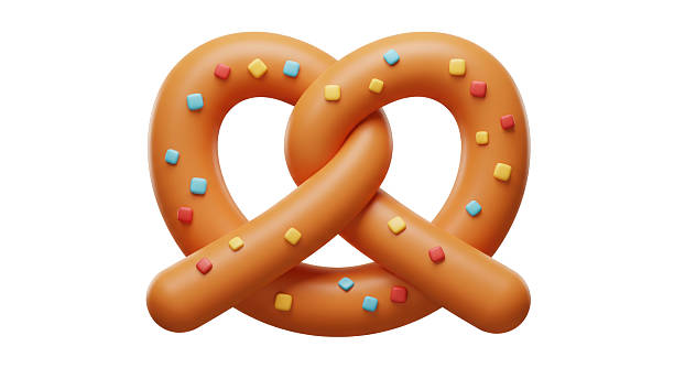 Hands arranging soft pretzels on a white table surface. Minimal food styling showing preparation, serving, and casual bakery snack presentation.