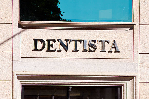 istock Dentist facade sign in Galicia, Spain. 2211955598