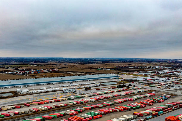 istock Canadian Pacific CPRailway Vaughan Intermodal Terminal in Kleinburg, Canada 2211968087