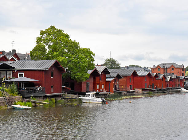 istock Red cabins in Porvoo, Finland 2211969018