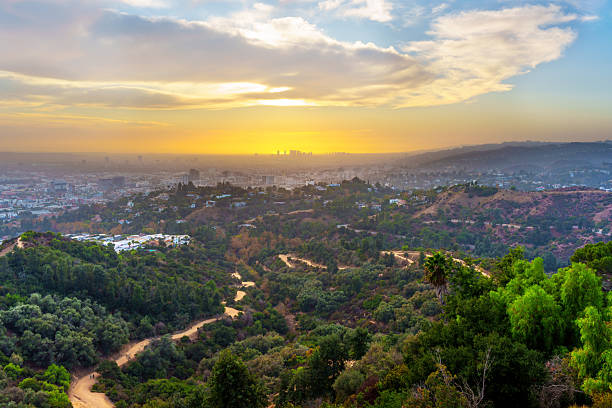 istock Golden Sunset View Over Los Angeles from Griffith Observatory 2211971255