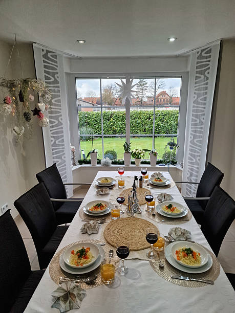 istock An Elegant Dining Setup Featuring a Beautiful Scenic Garden View That Captivates All 2211972252