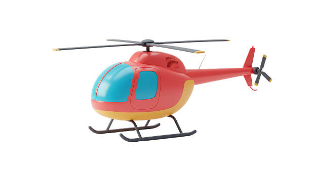 istock Isolated Red and Yellow Helicopter Toy 2211976040