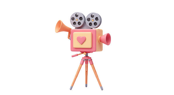 istock Isolated Retro Movie Camera with Heart 2211976172