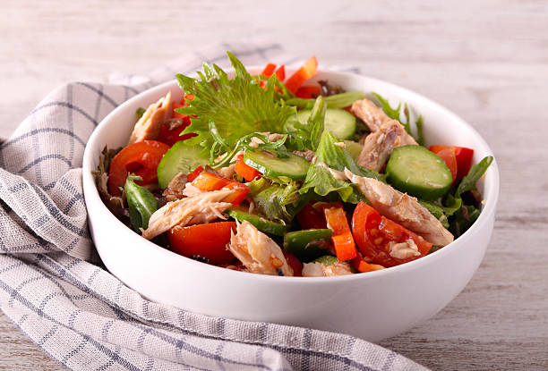 istock Mackerel and mixed vegetable salad 2211985927