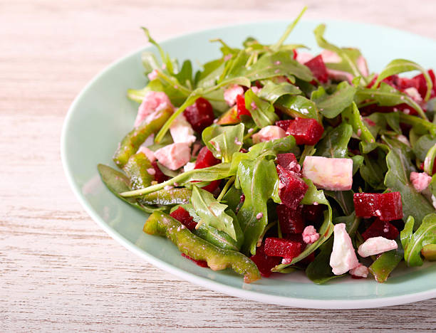 Rocket, beetroot and feta salad