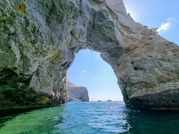 istock Sea arch at Kleftiko Bay, Milos, Greece 2211994076