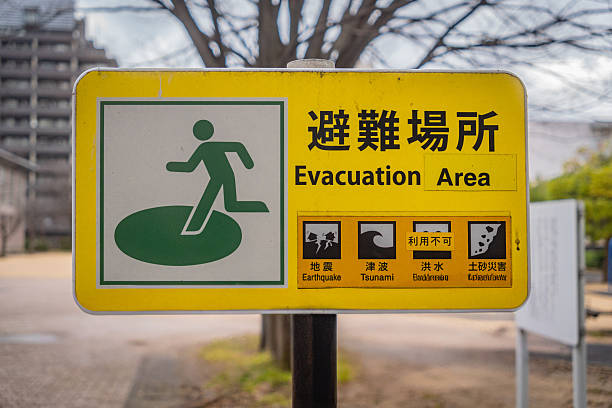 Evacuation Sign - Tsunami - Japan